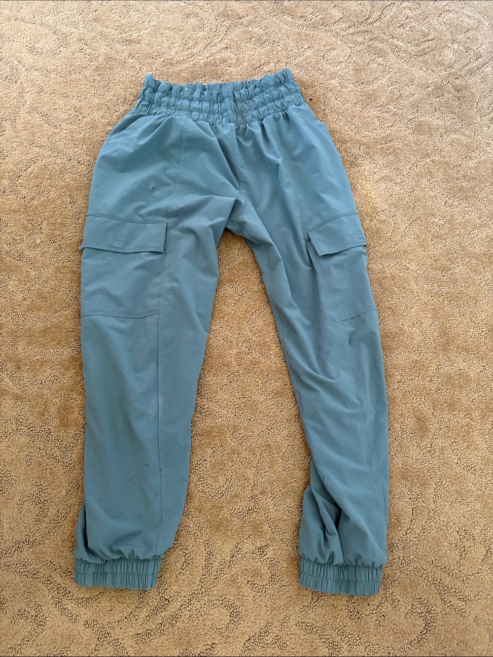 Light teal Cargo Jogger Pants